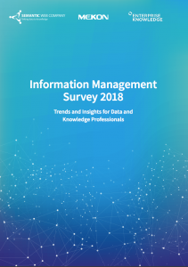 Information Management Survey 2018:  Knowledge Engineering at the Core of Cognitive Applications 1